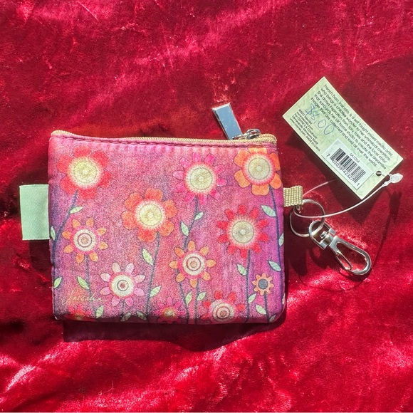 Sascalia Pink Floral Card & Coin Pouch - Picture 3 of 8